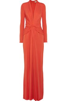 Issa Draped Silk Crepejersey Maxi Dress - Lyst