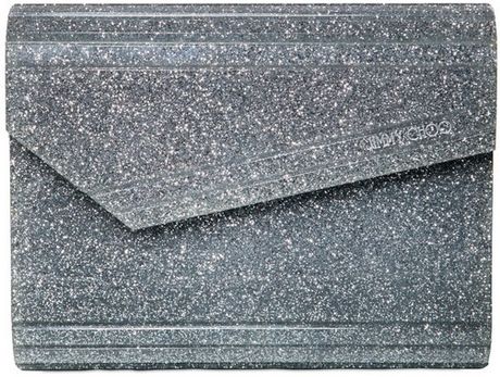 Jimmy Choo Candy Glitter Acrylic Shoulder Bag in Silver (champagne) - Lyst