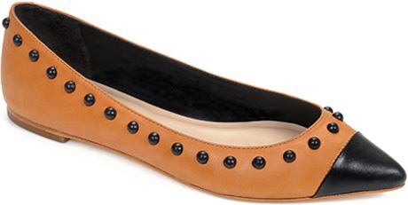 Loeffler Randall Nadine Captoe Flat in Brown (camel) - Lyst