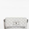 Marc Jacobs Quilting Large Single Leather Shoulder Bag in Gray (light grey/ nickel) - Lyst