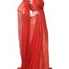 Maria Lucia Hohan Draped Shoulder Pleated Muslin Dress in Red - Lyst