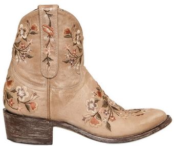 Mexicana 40mm Floral Embroidered Leather Boots - Lyst