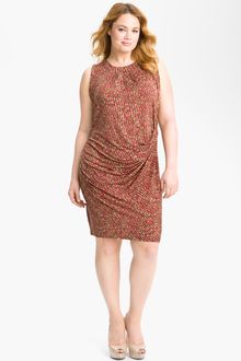Michael by Michael Kors Drape Front Sheath Dress - Lyst