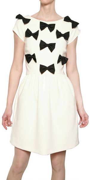MSGM Techno Stretch Alpaca Dress with Bows - Lyst