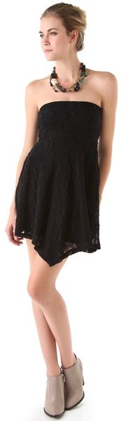 Nightcap Clothing Mini Victorian Strapless Dress in Black - Lyst