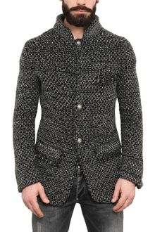 Philipp Plein Wool Mohair Chunky Knit Skull Cardigan - Lyst