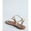 Prada  Leather Flat Sandals in Gold - Lyst