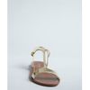 Prada  Leather Flat Sandals in Gold - Lyst