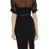 Preen Bo Chiffon and Stretchcrepe Dress in Black - Lyst