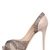 Valentino 120mm Nappa Lace Crystals Open Toe Pumps in Beige (nude) - Lyst