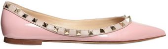 Valentino 10mm Rock Stud Patent Ballerina Flats - Lyst