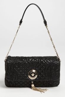 Versace Versace Linea Leather Shoulder Bag - Lyst