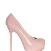 Yves Saint Laurent 140mm Tribtoo Textured Shiny Pumps in Pink - Lyst