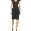 Alexander Mcqueen Black Cowl Neck Crepe Pencil Dress in Black - Lyst