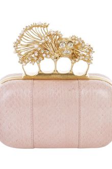 Alexander McQueen Flesh Anemone Whipsnake Short Knucklebox Clutch - Lyst