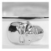 Alexander Mcqueen  3d Enamel Skull Bangle in White - Lyst