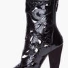 Balmain Black Embossed Sofia Booties in Black - Lyst