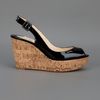 Christian Louboutin Cork Wedges in Black - Lyst