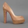 Christian Louboutin Peep Toe Pumps in Brown - Lyst