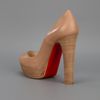 Christian Louboutin Peep Toe Pumps in Brown - Lyst