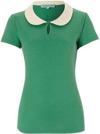 Dickins & Jones Ladies Jersey Spot Polo Top - Lyst