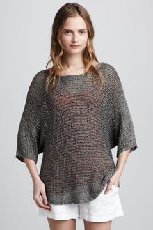 Vince Metallic Knit Sweater - Lyst