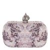 Alexander Mcqueen Barnacle Jacquard Shell Punk Skull Box Clutch in Purple (silver) - Lyst