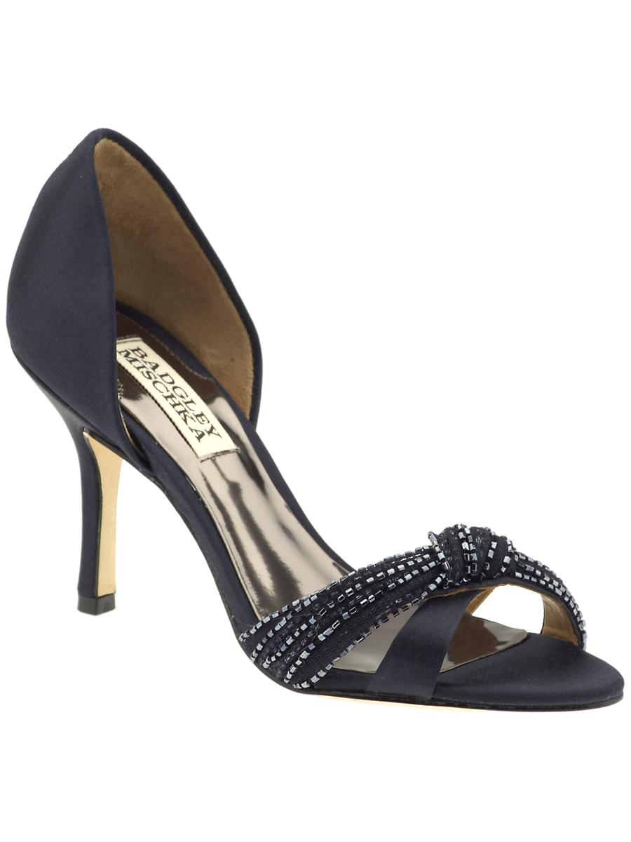 navy blue badgley mischka shoes