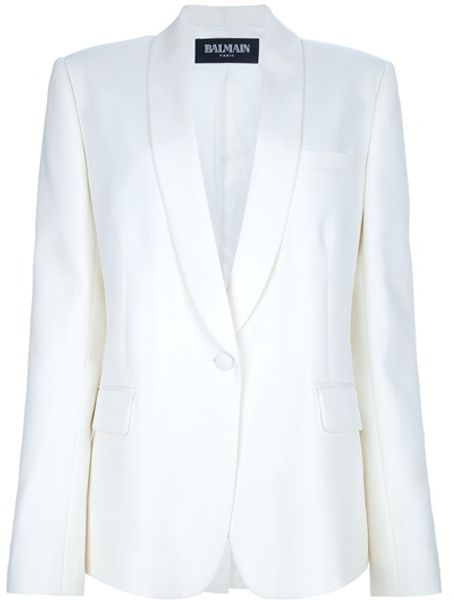 Balmain Smoking Jacket in Beige (nude) - Lyst