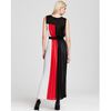 Bcbgmaxazria Color Block Gown Pleated in Black (black combo) - Lyst