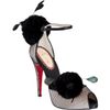 Christian Louboutin Pluminette in Black (powder) - Lyst