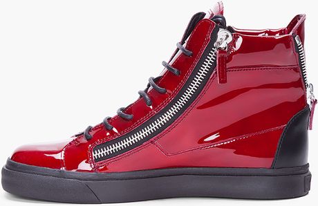 giuseppe zanotti red sneakers