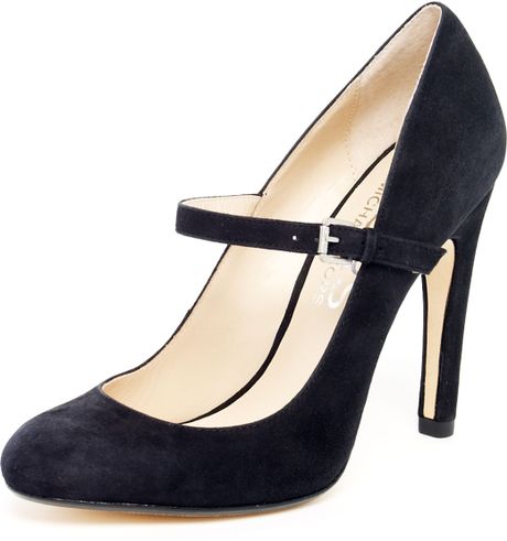 Michael Kors Korsgalli Suede Mary Jane Pump in Black - Lyst