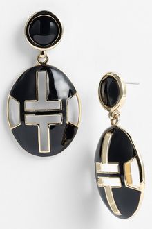 Tory Burch Tyler Oval Drop Earrings - Lyst