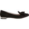 Miu Miu Bow Slipon in Black (gunmetal) - Lyst