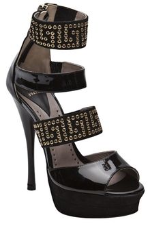 Versace Ankle Strap Platform Circle - Lyst