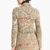 Missoni Long Pointelle Cardigan in Gray (khaki multi) - Lyst
