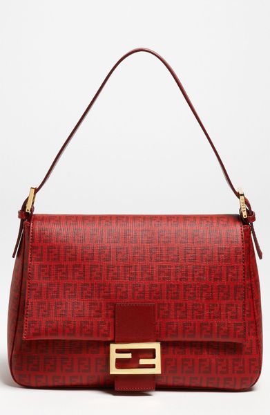 Fendi Forever Big Mamma Shoulder Bag in Red (bordeaux/gold) - Lyst