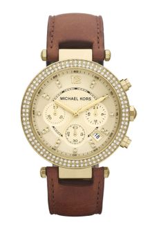 Michael Kors Midsize Parker Chronograph Glitz Watch  - Lyst