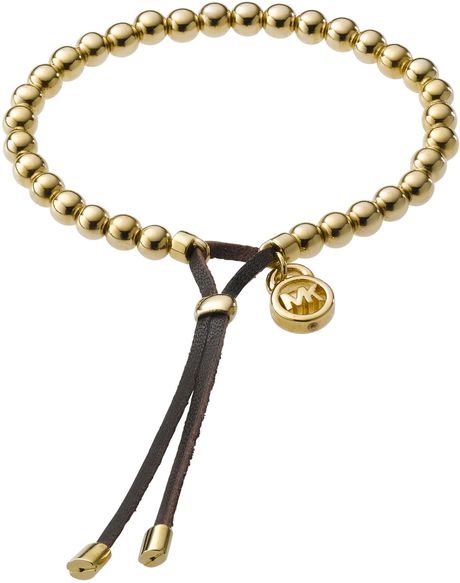 Michael Kors Bead Stretch Bracelet Golden in Gold (one size) - Lyst
