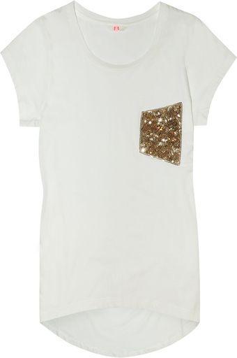 Sass And Bide Sequin Pocket White Tshirt - Lyst
