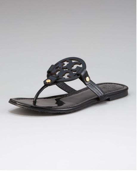 tory burch black flat sandals
