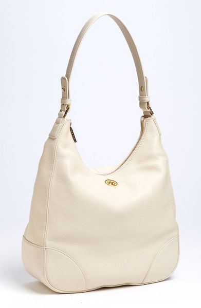 Tory Burch Robinson Hobo in White (ivory dust) - Lyst