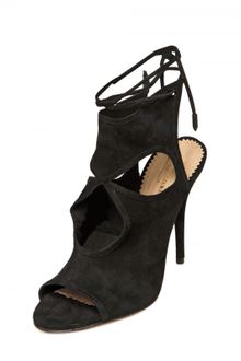 Aquazzura 110mm Soft Suede Cutout Sandals - Lyst
