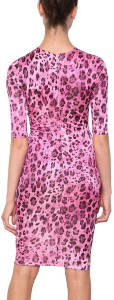 Blumarine Embroidered Printed Rayon Jersey Dress - Lyst