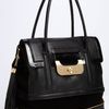 Diane Von Furstenberg Harper Laurel Leather Shoulder Bag in Black - Lyst