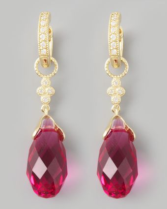 Judefrances Jewelry Fuchsia Quartz Briolette Charms - Lyst