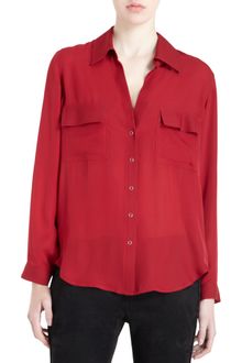 L'Agence Long Sleeve Blouse - Lyst