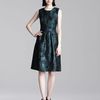 Lela Rose Brushed Fil Coupe Dress in Pink (jade) - Lyst