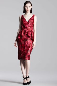 Lela Rose Brushed Fil Coupe Cocktail Dress - Lyst